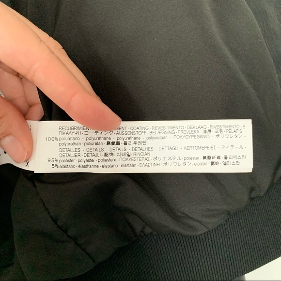 ZARA Black Faux Leather Full Zip Bomber Jacket - Picture 14 of 16